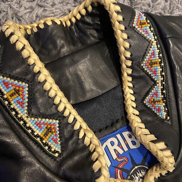 Tribe America NEW Women’s Leather Vest With Fringe Bone Bead Work Made In USA 12 - Picture 8 of 16